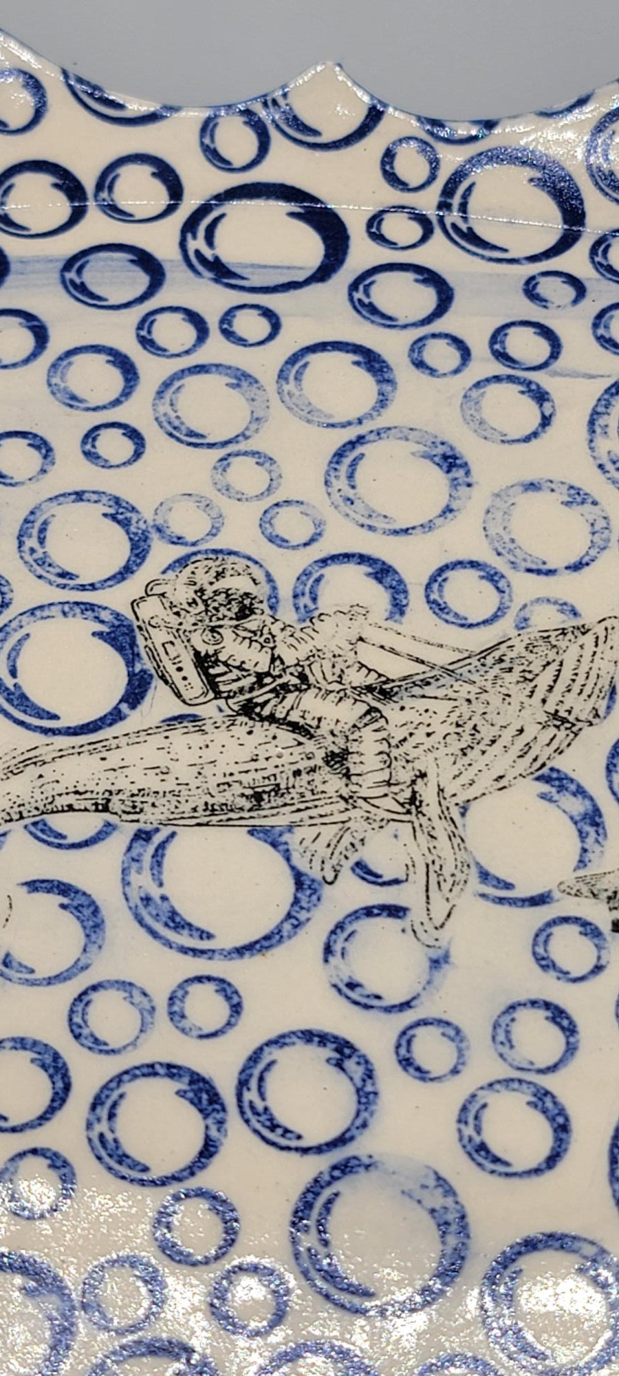 Large Spaceman on a Whale Plate