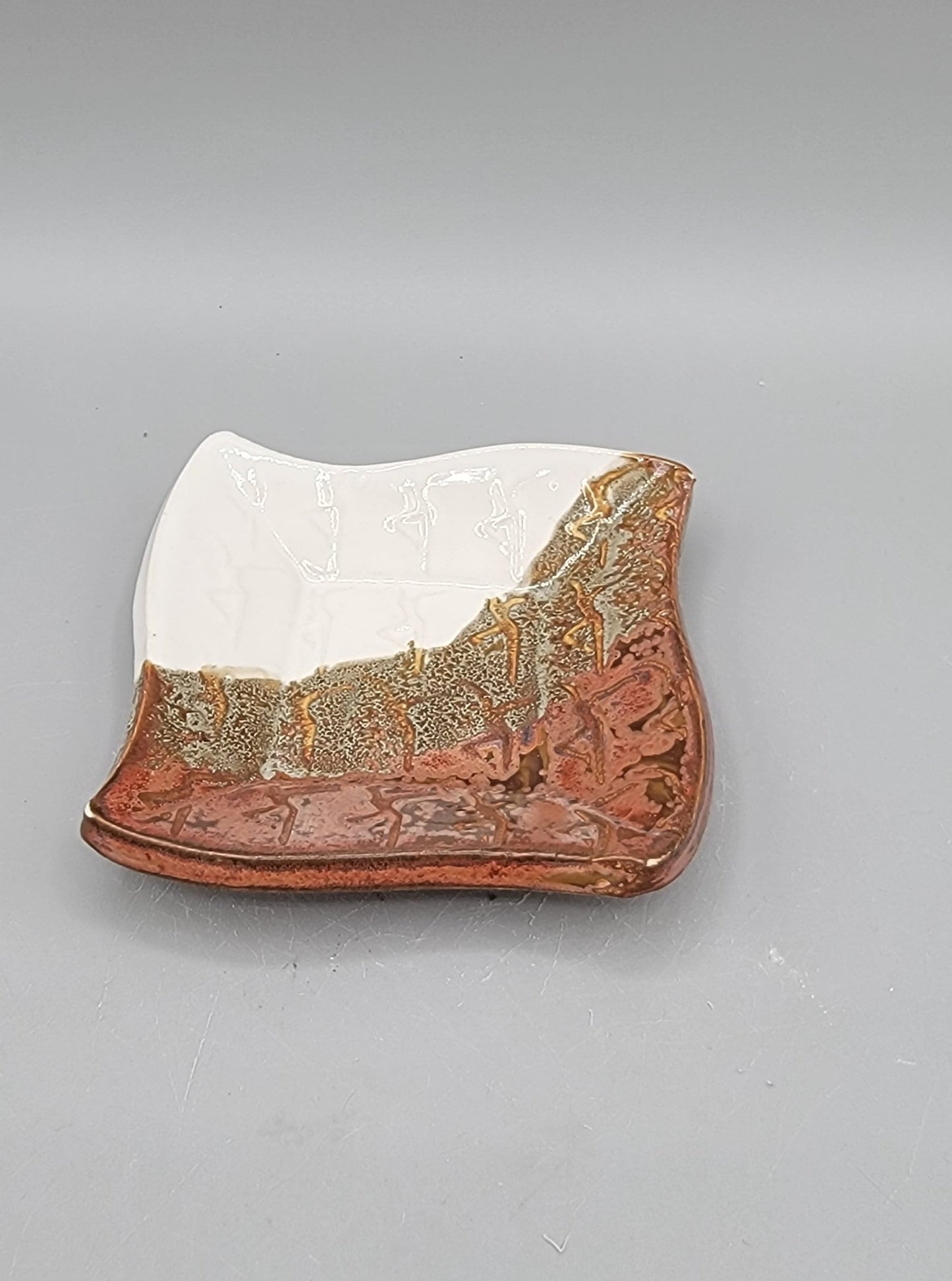 4 inch Embossed Dancer Fancy Square Trinket Dish With Music Note Bottom