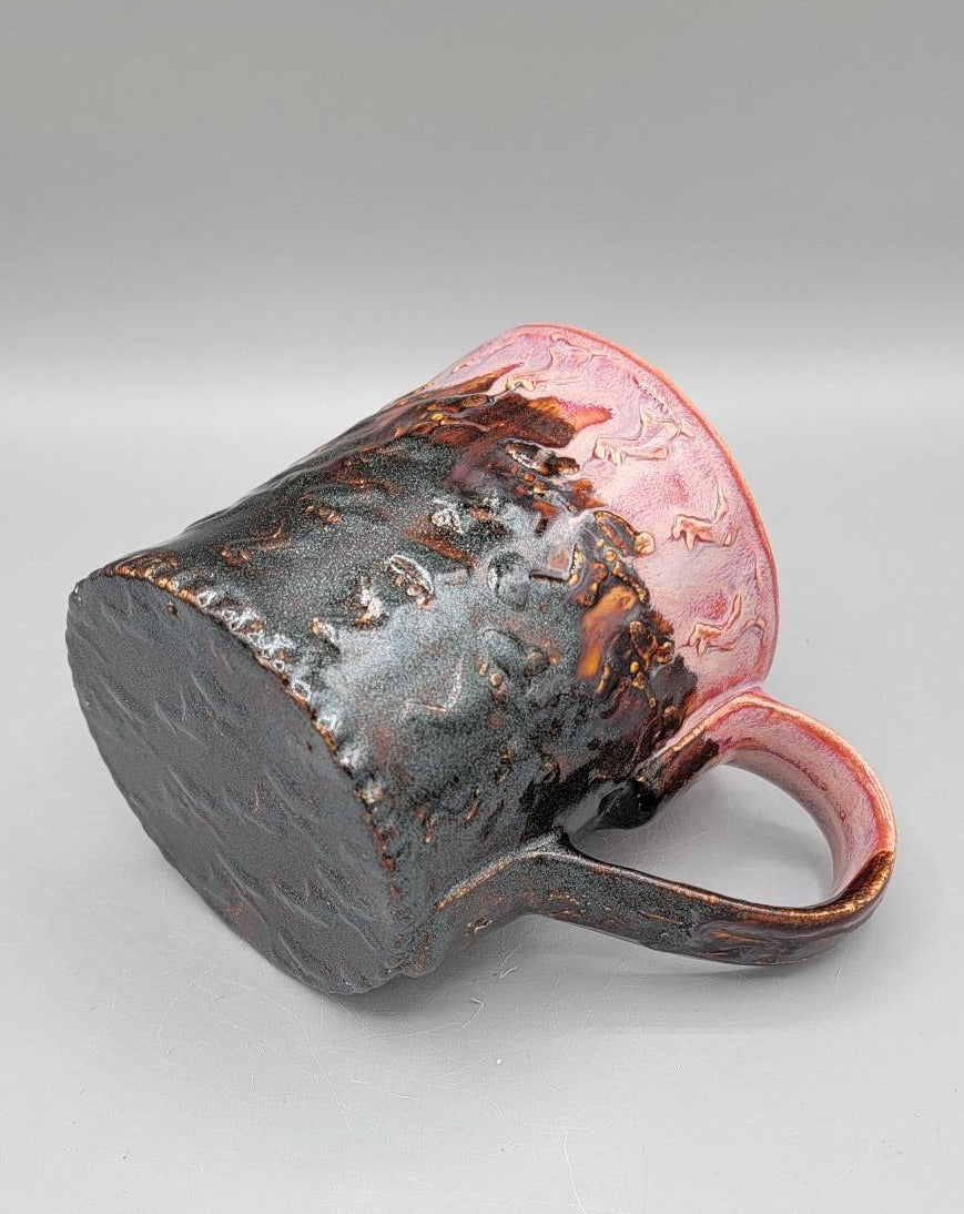 Embossed Dancing Daves Ceramic Mug in Razzle Dazzle Hot Pink