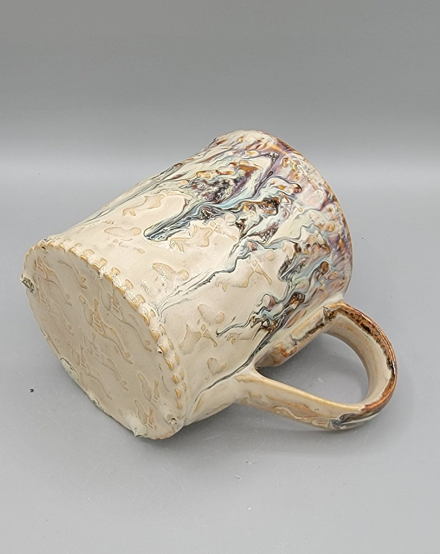 Embossed Tiny Dave's Coffee Mug in Melting Cream