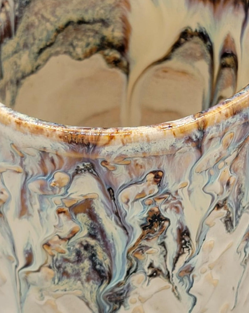 Embossed Tiny Dave's Coffee Mug in Melting Cream