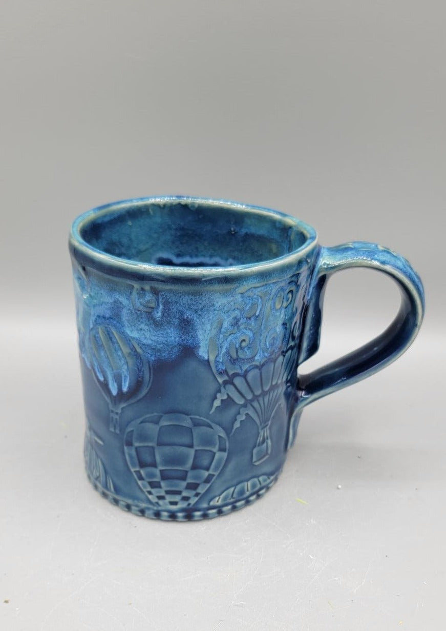 14-15 oz Embossed Hot Air Balloons Mug