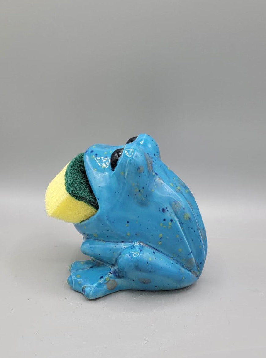 Blue Speckled Frog Sponge Holder