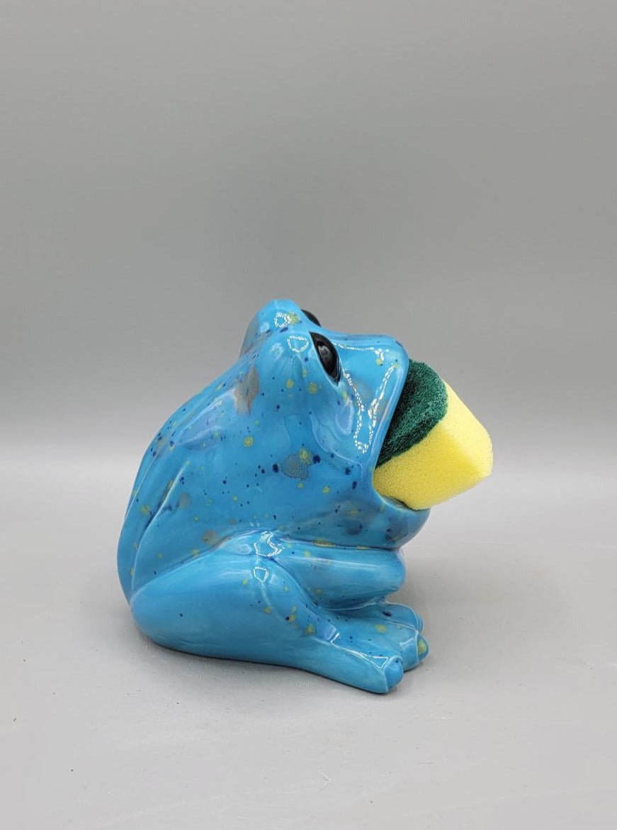 Blue Speckled Frog Sponge Holder