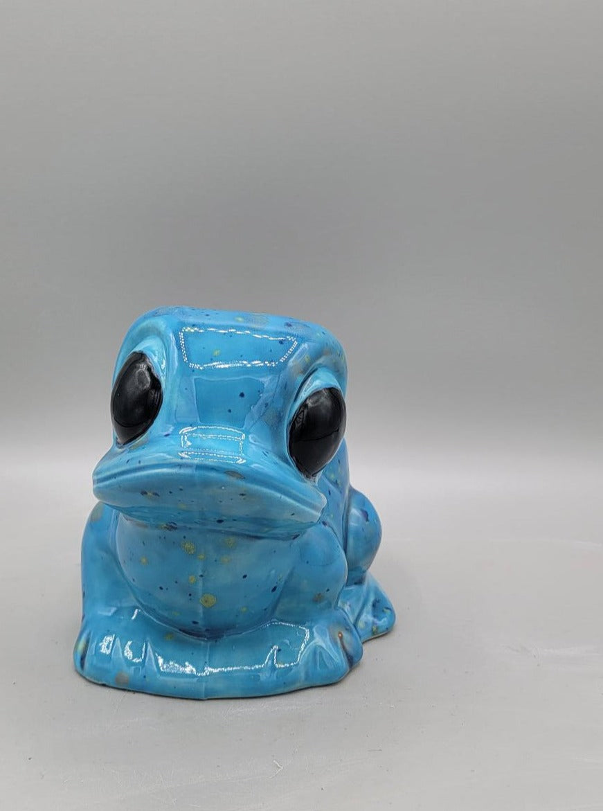 Blue Speckled Frog Planter