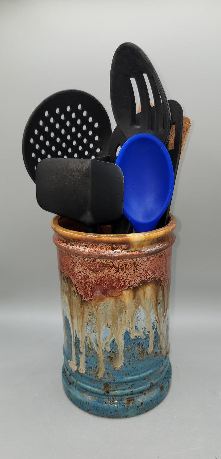 Tall, Wide Mouthed Vase or Utensil Holder