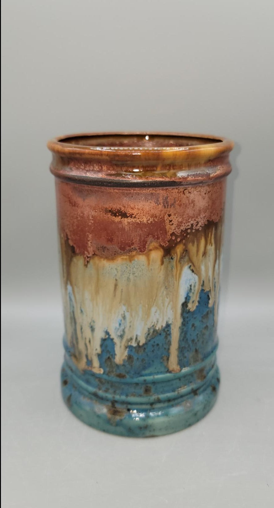 Tall, Wide Mouthed Vase or Utensil Holder