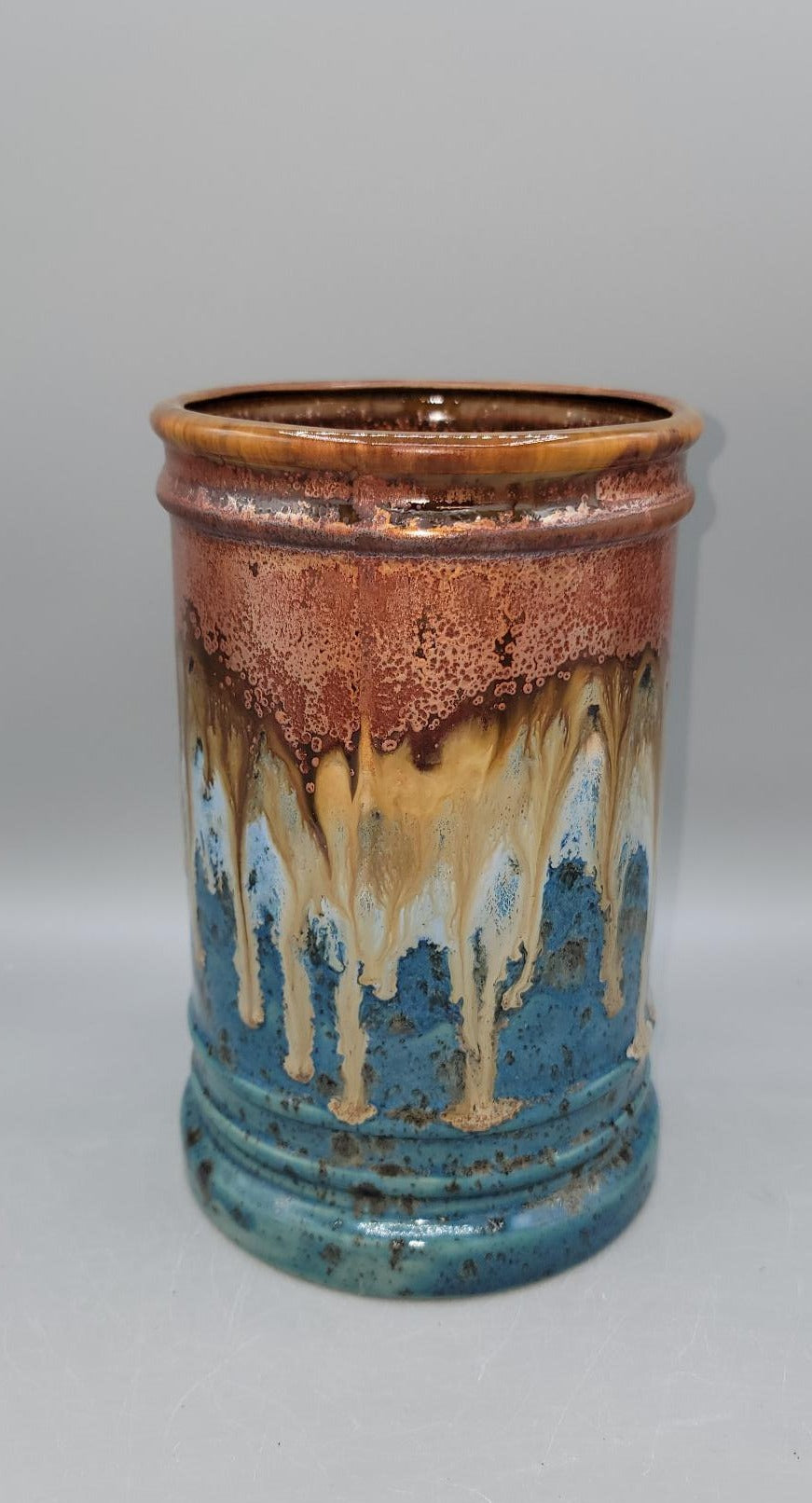 Tall, Wide Mouthed Vase or Utensil Holder
