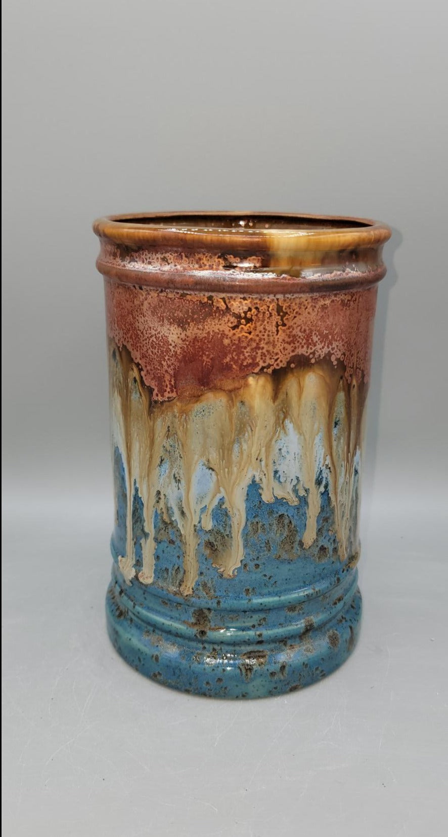 Tall, Wide Mouthed Vase or Utensil Holder