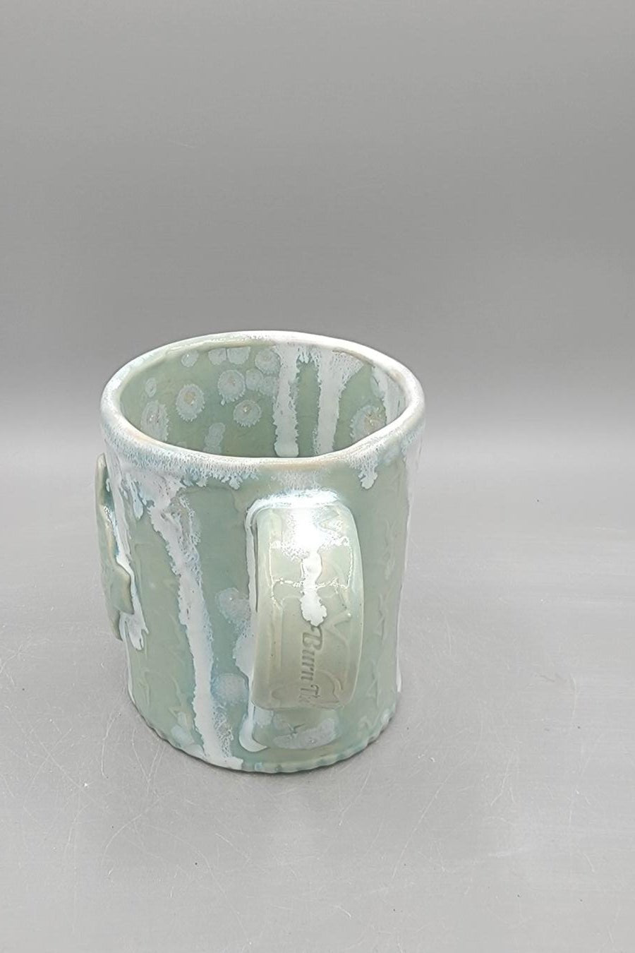 Embossed Dancer Ceramic Mug Pig Medallion
