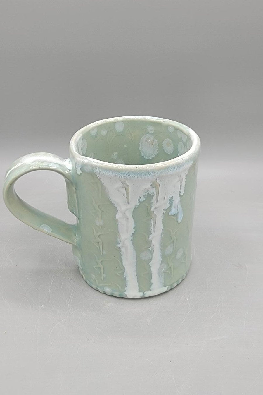 Embossed Dancer Ceramic Mug Pig Medallion