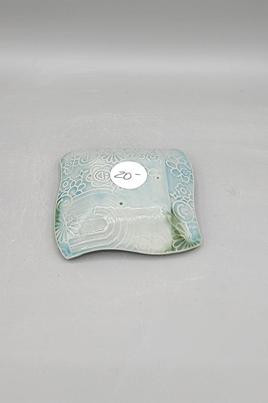 4 inch Embossed Rings Fancy Square Trinket Dish