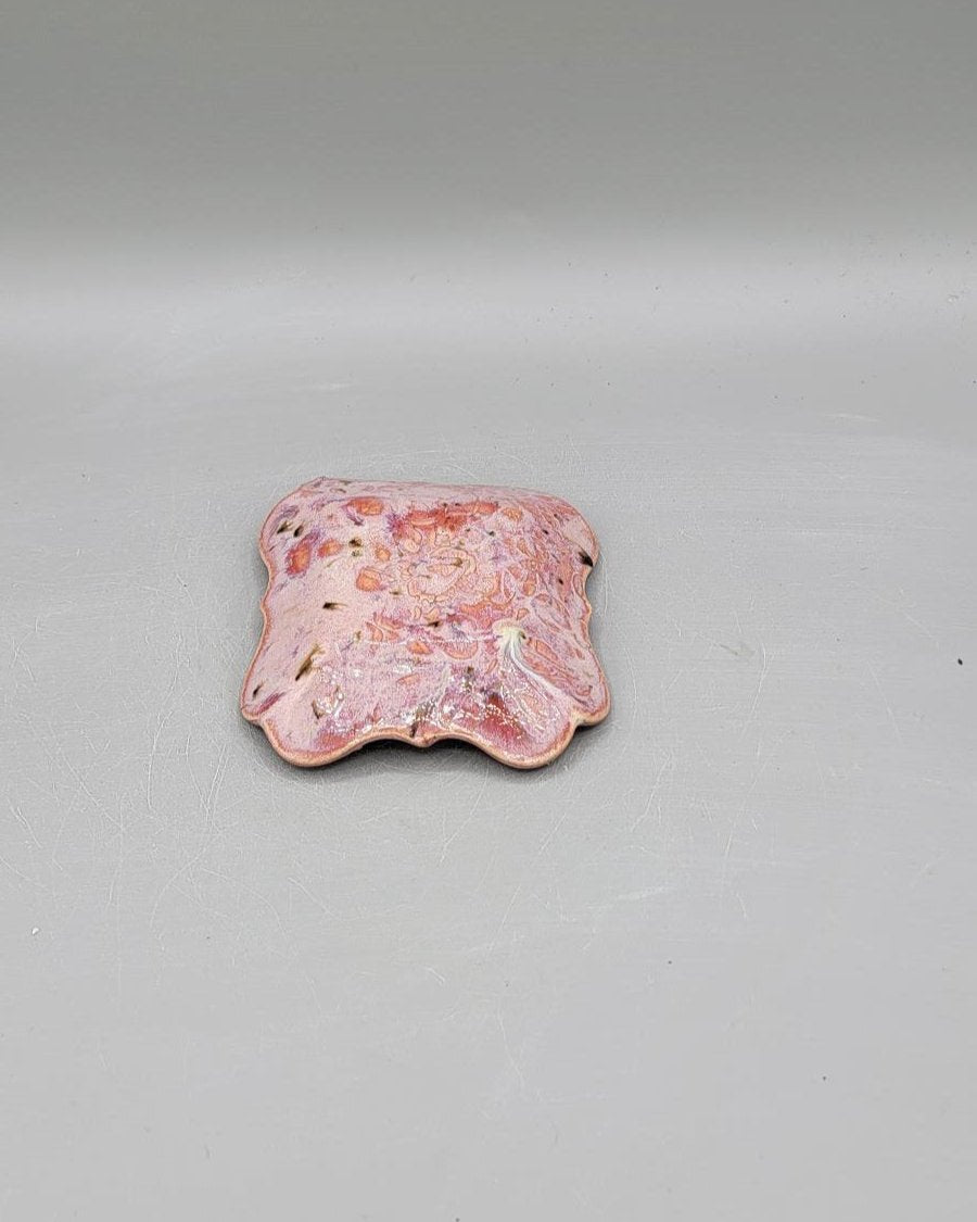 4 inch Fancy Square Trinket Dish in Pink-a-licious