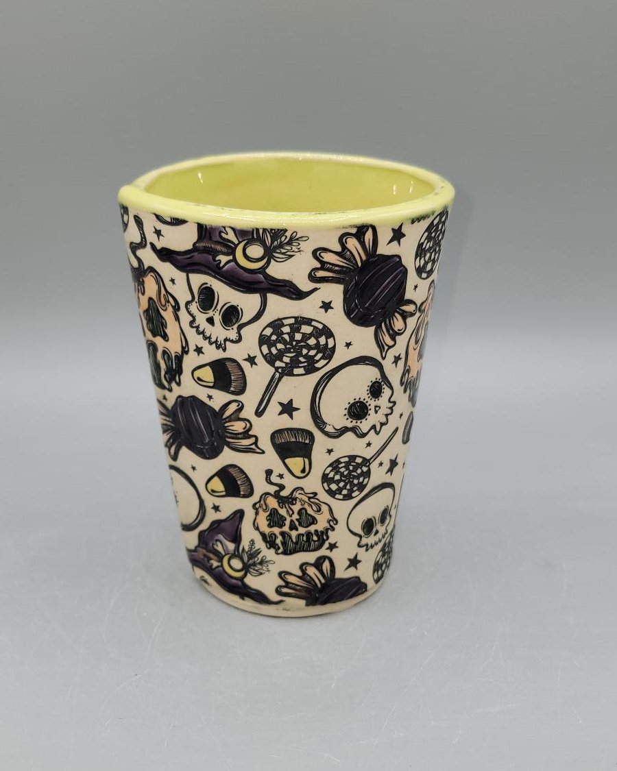 16oz Hand Painted Spooky Tumbler