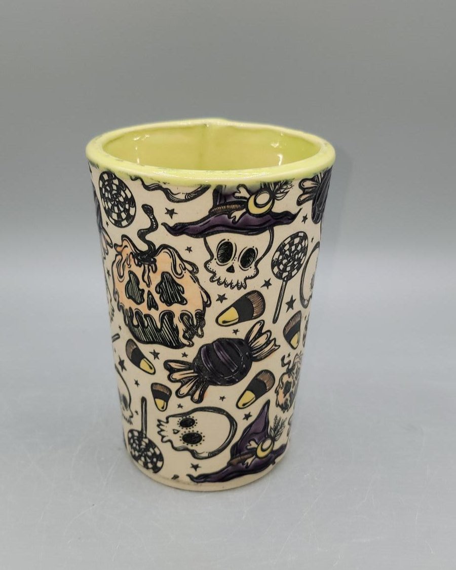 16oz Hand Painted Spooky Tumbler