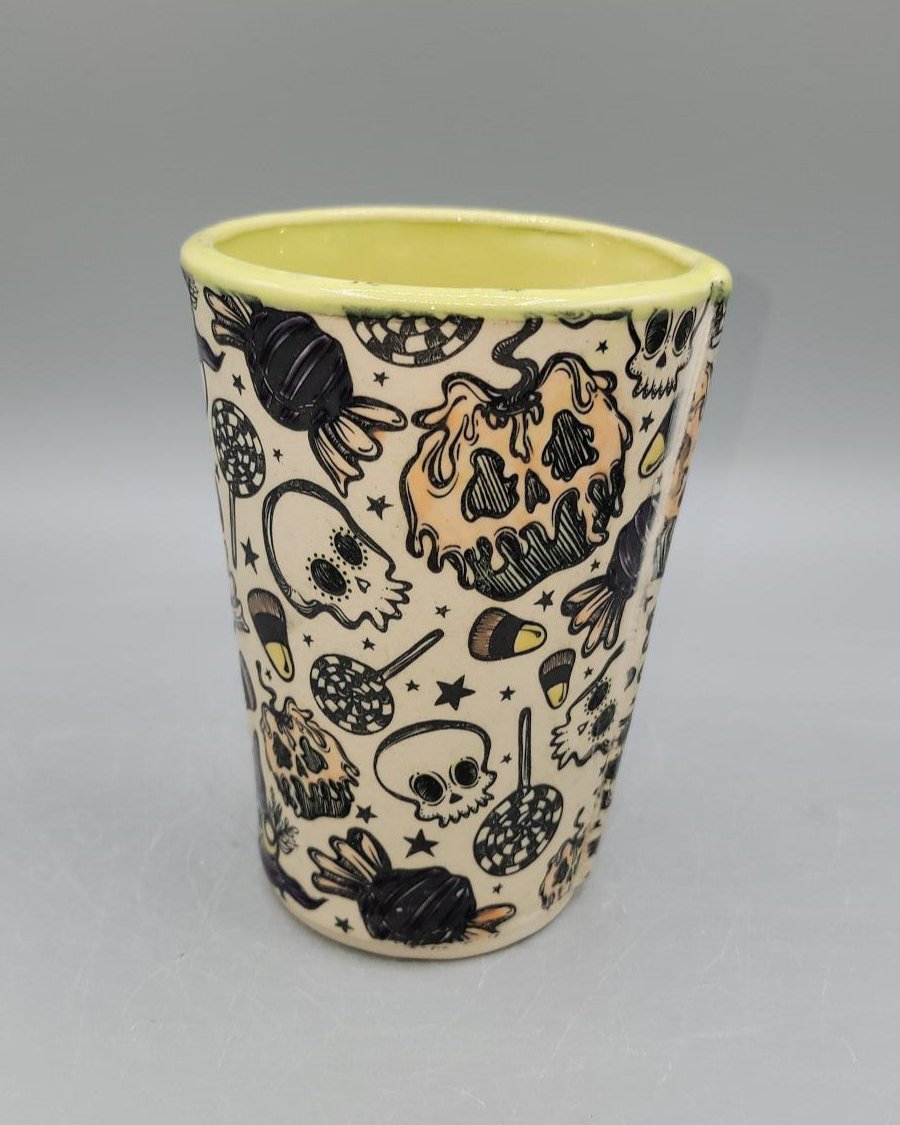 16oz Hand Painted Spooky Tumbler