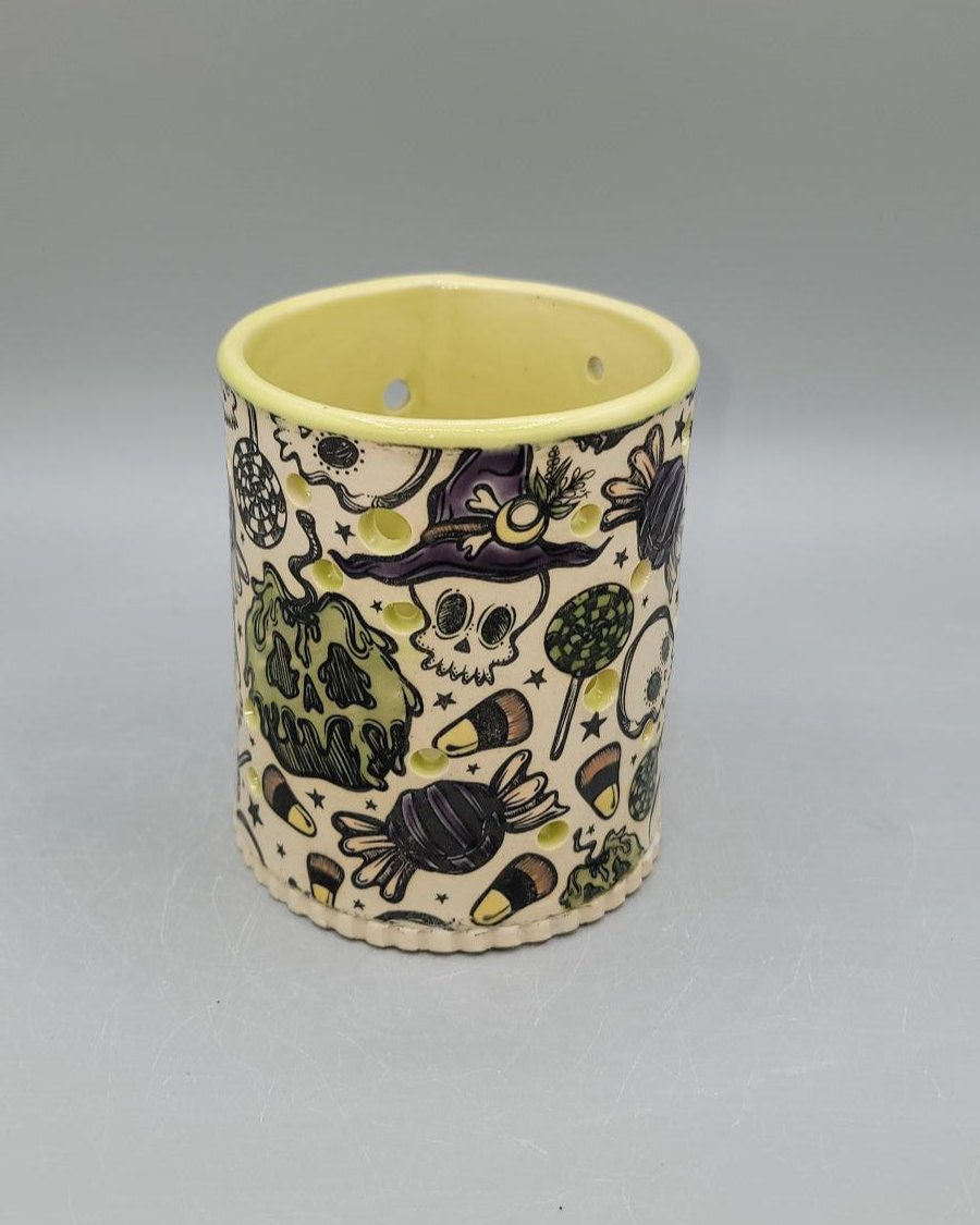 Hand Painted Spooky Luminary