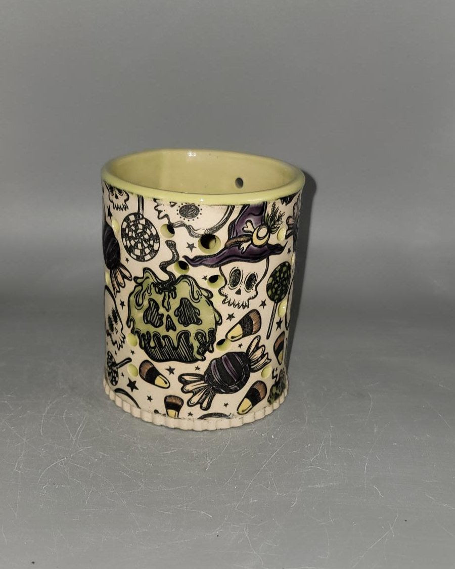 Hand Painted Spooky Luminary