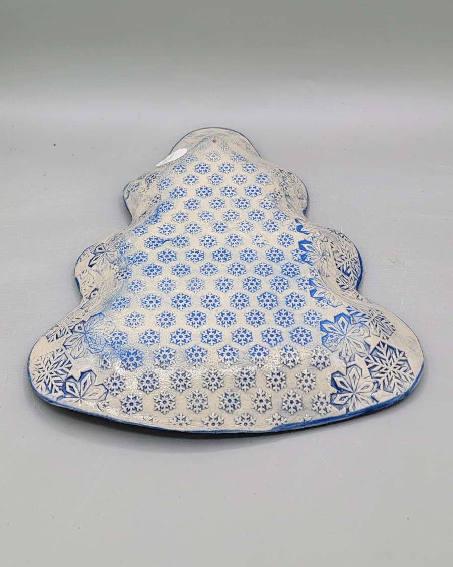 10 inch Large Tree Shaped Santa Plate