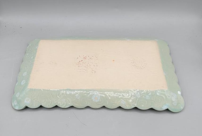 11.75X7 inch X-Large Platter with Embossed Hot Air Balloons in Under the Sea