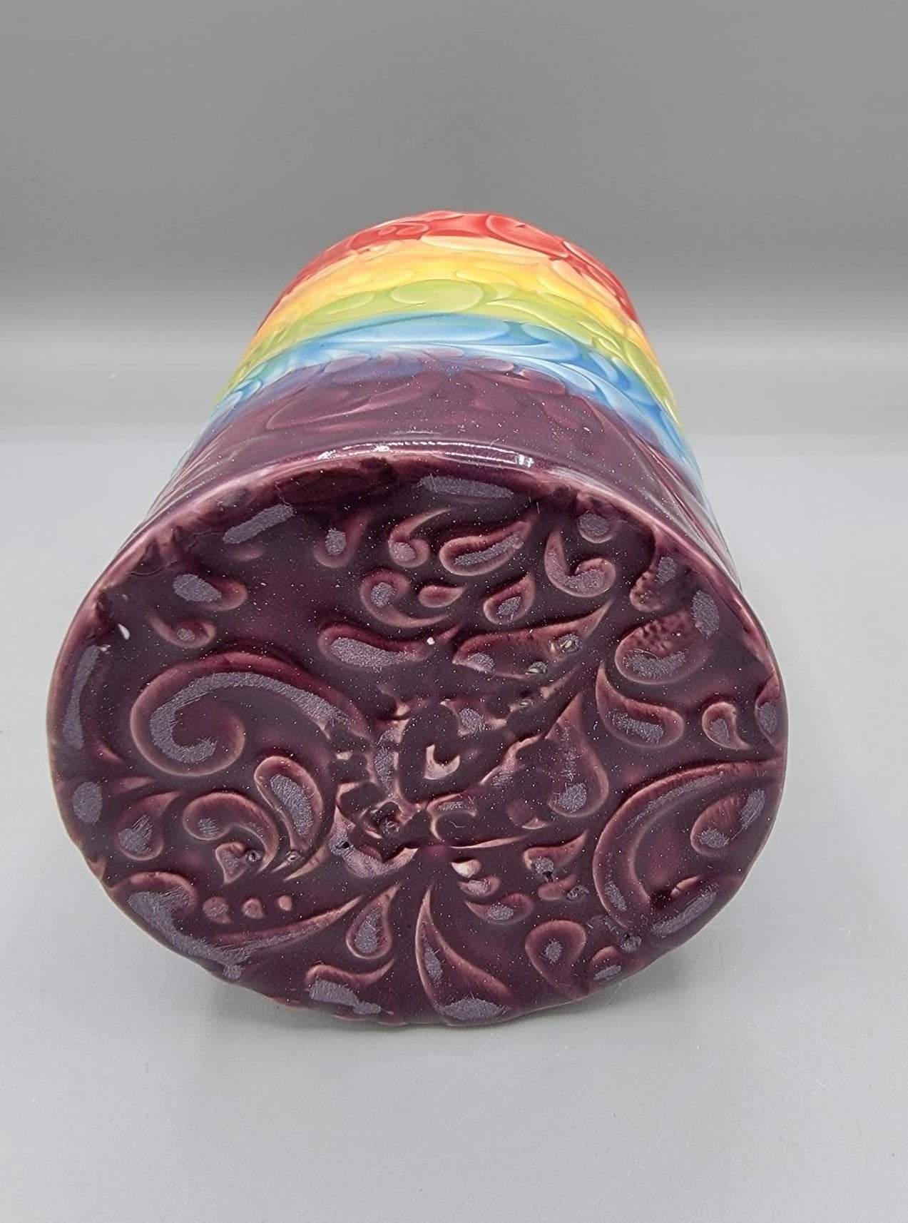 Rainbow Paisley Pencil Holder