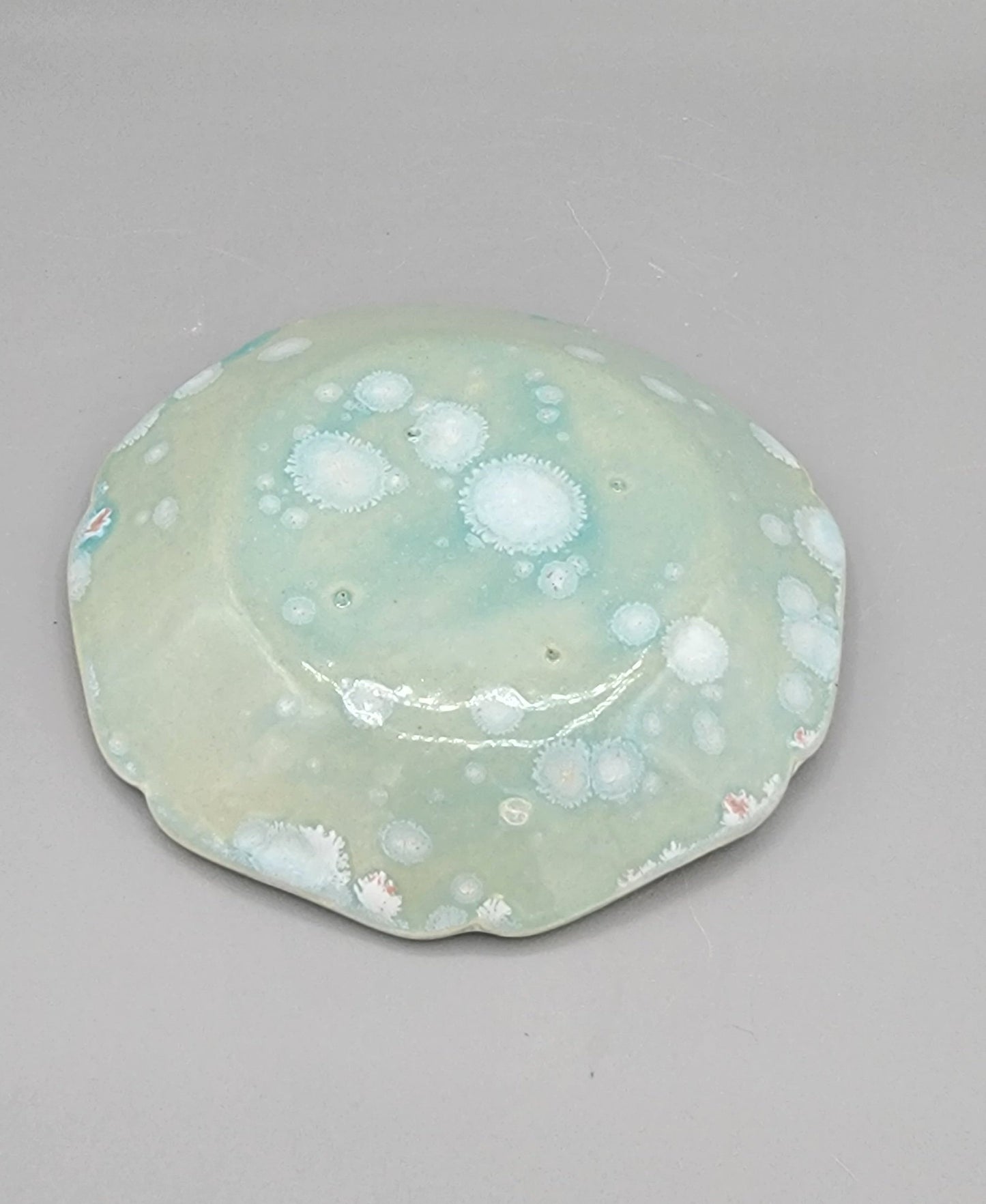 Medium Embossed Rings Fancy Circle Trinket Dish in Under The Sea and Dreaming