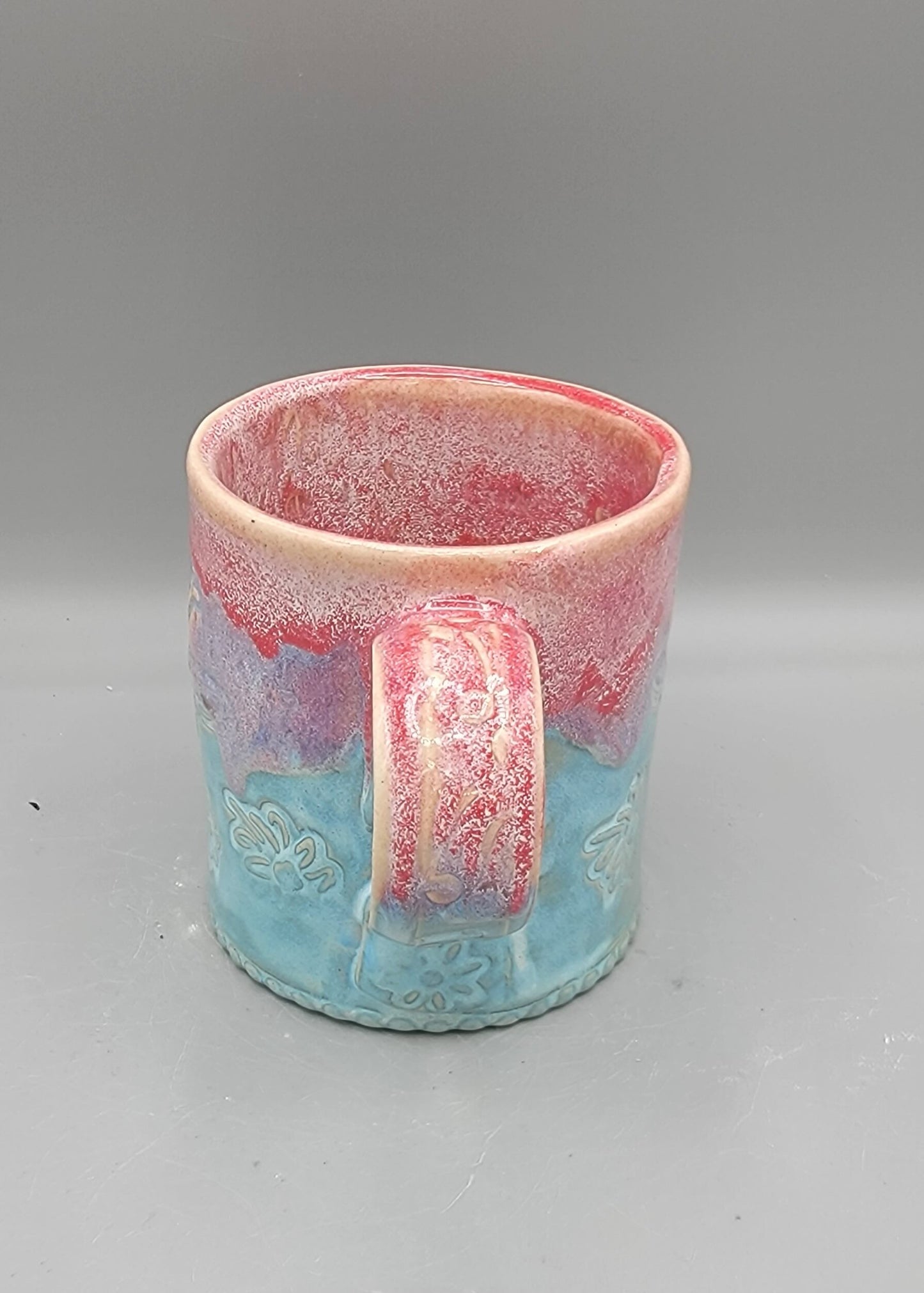 14-15oz Embossed BMFS Happy Goat Ceramic Mug in Unicorn Dreamland With Music Notes on Inside