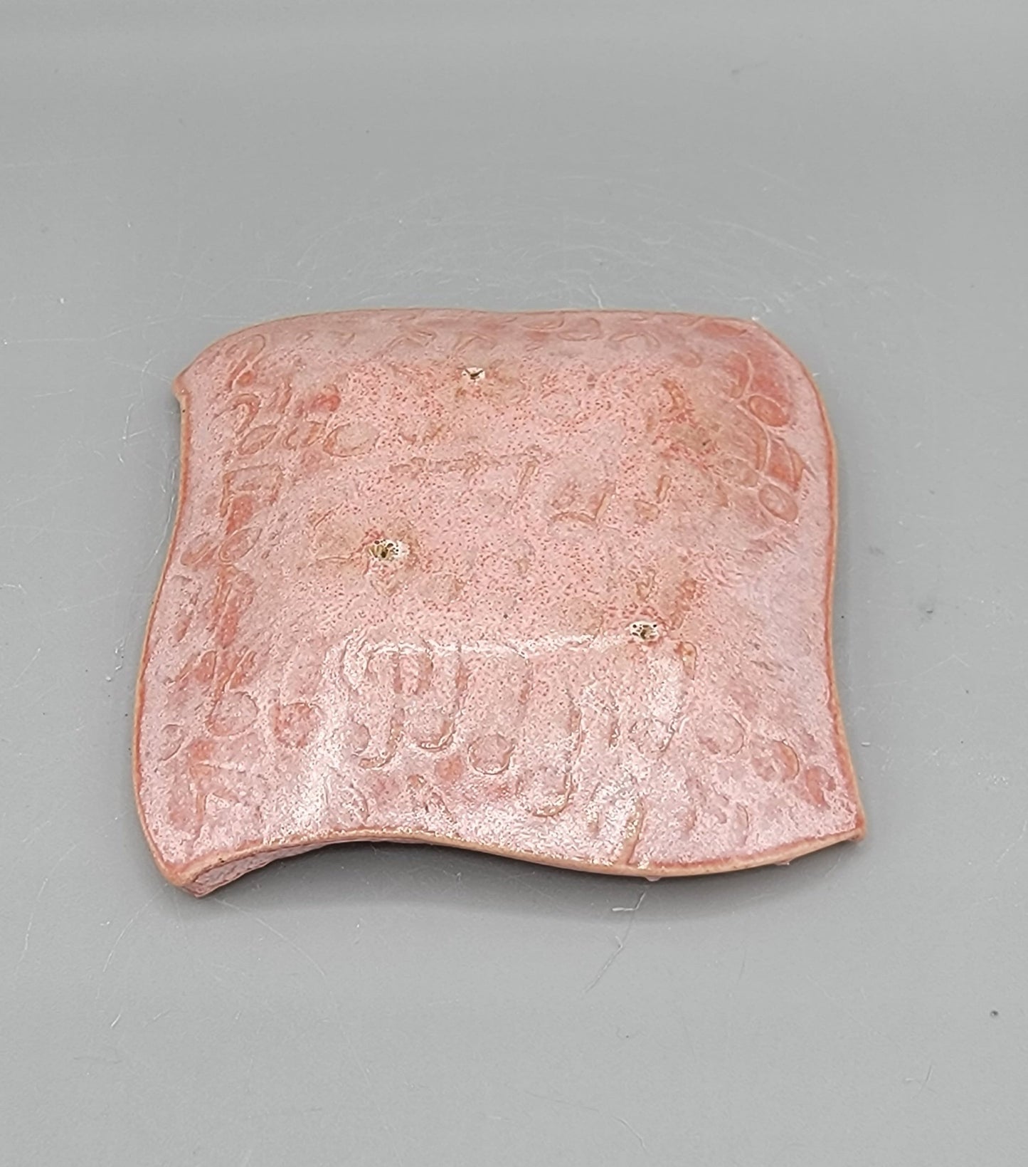 4 inch Embossed Tiny Dave’s Fancy Square Trinket Dish With Music Note Bottom