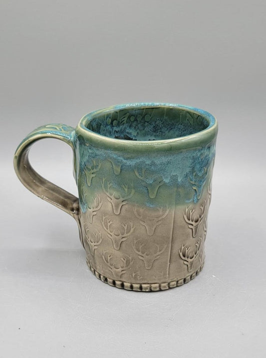 14-15oz Embossed Deer Creek Coffee Mug with Music Notes inside