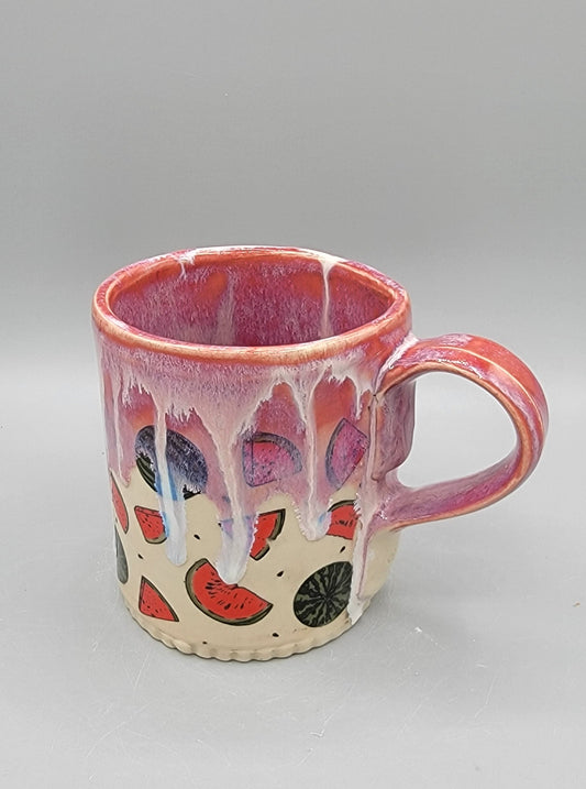 14-15 oz Watermelon Coffee Mug In Juicy Pink