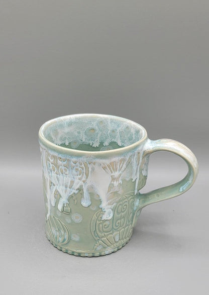 14-15 oz Lost in the Clouds Embossed Hot Air Balloons Mug