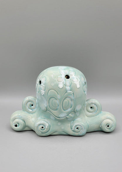 Cute Ceramic Octopus Covered in Flowers Luminary