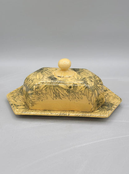 Yellow Sunflower Butter Dish