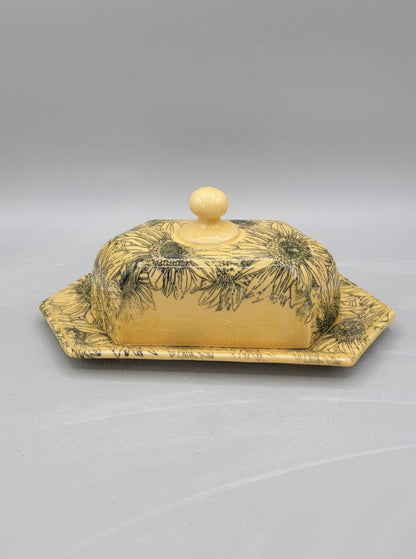 Yellow Sunflower Butter Dish