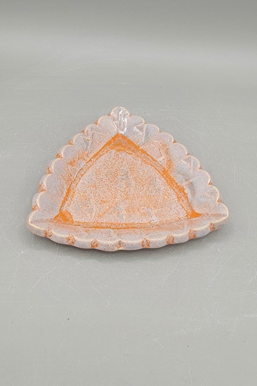 4 inch Dancer Scalloped Triangle Trinket Dish