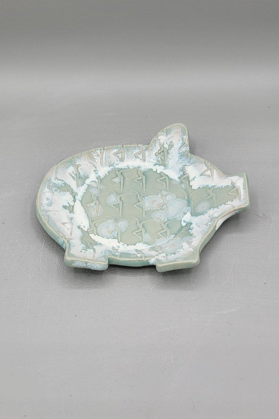 5.5x5 inch Embossed Dancers Pig Trinket Dish #3