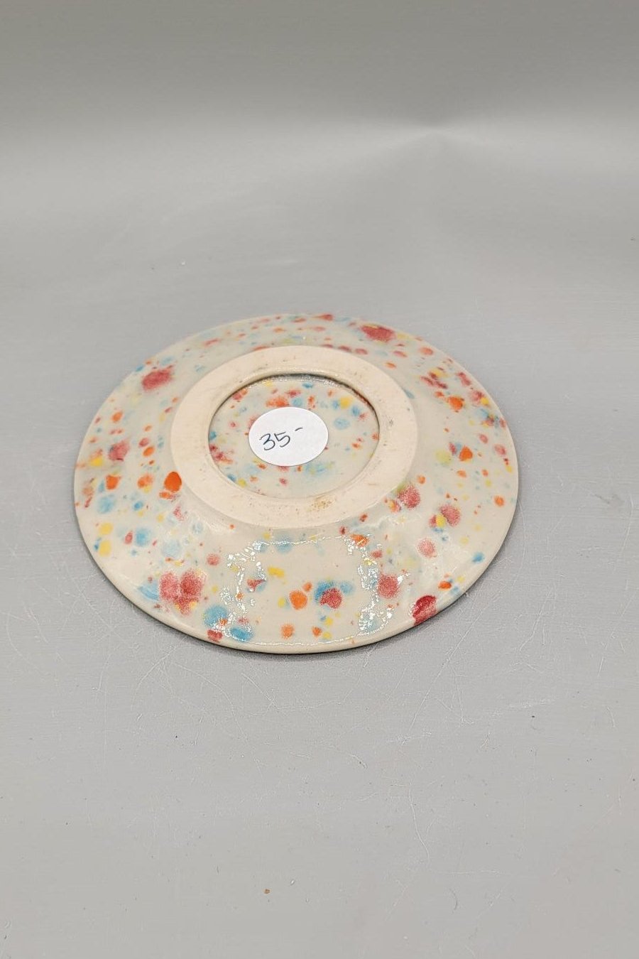 5 inch Hand Painted Mushroom Circle Trinket Dish