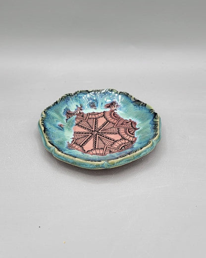 5 inch Mandala Fancy Circle Trinket Dish in Unicorn Dreams