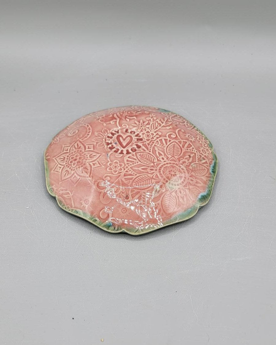 5 inch Mandala Fancy Circle Trinket Dish in Unicorn Dreams