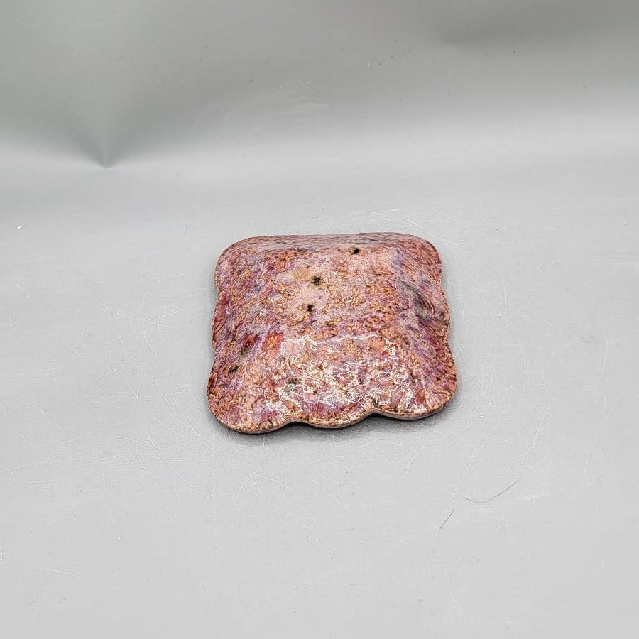 4 inch Embossed Poesies Fancy Square Trinket Dish in Pink-a-licious