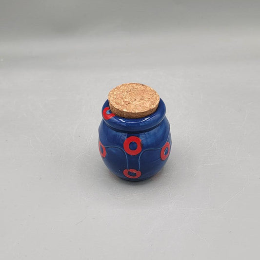 Phi..sh Donut Small Honey Pot Jar W/ Cork Top