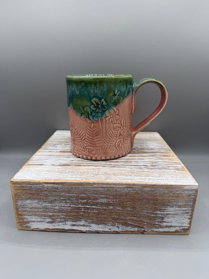 14-15 oz Embossed Flower Fields Ceramic Mug in Molly Dreams