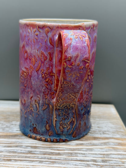 16-17 oz Embossed Mandala Ceramic Mug