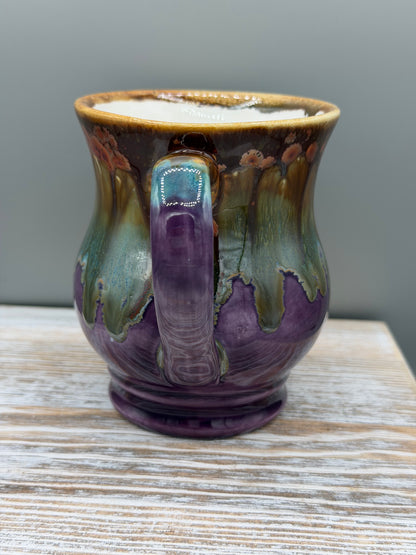 16 oz Ceramic Mug in Melting Copper to Purple