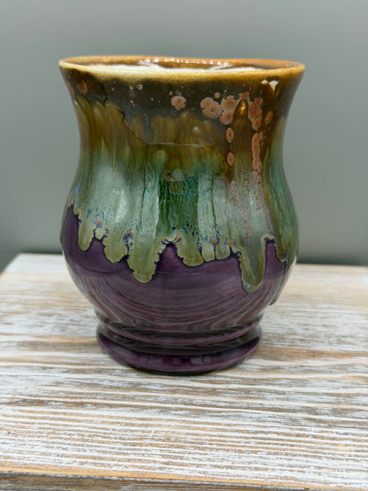 16 oz Ceramic Mug in Melting Copper to Purple