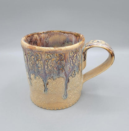 14-15 oz Embossed Terrapin Mug in Melting Cream