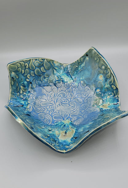 Embossed Paisley Fruit Bowl